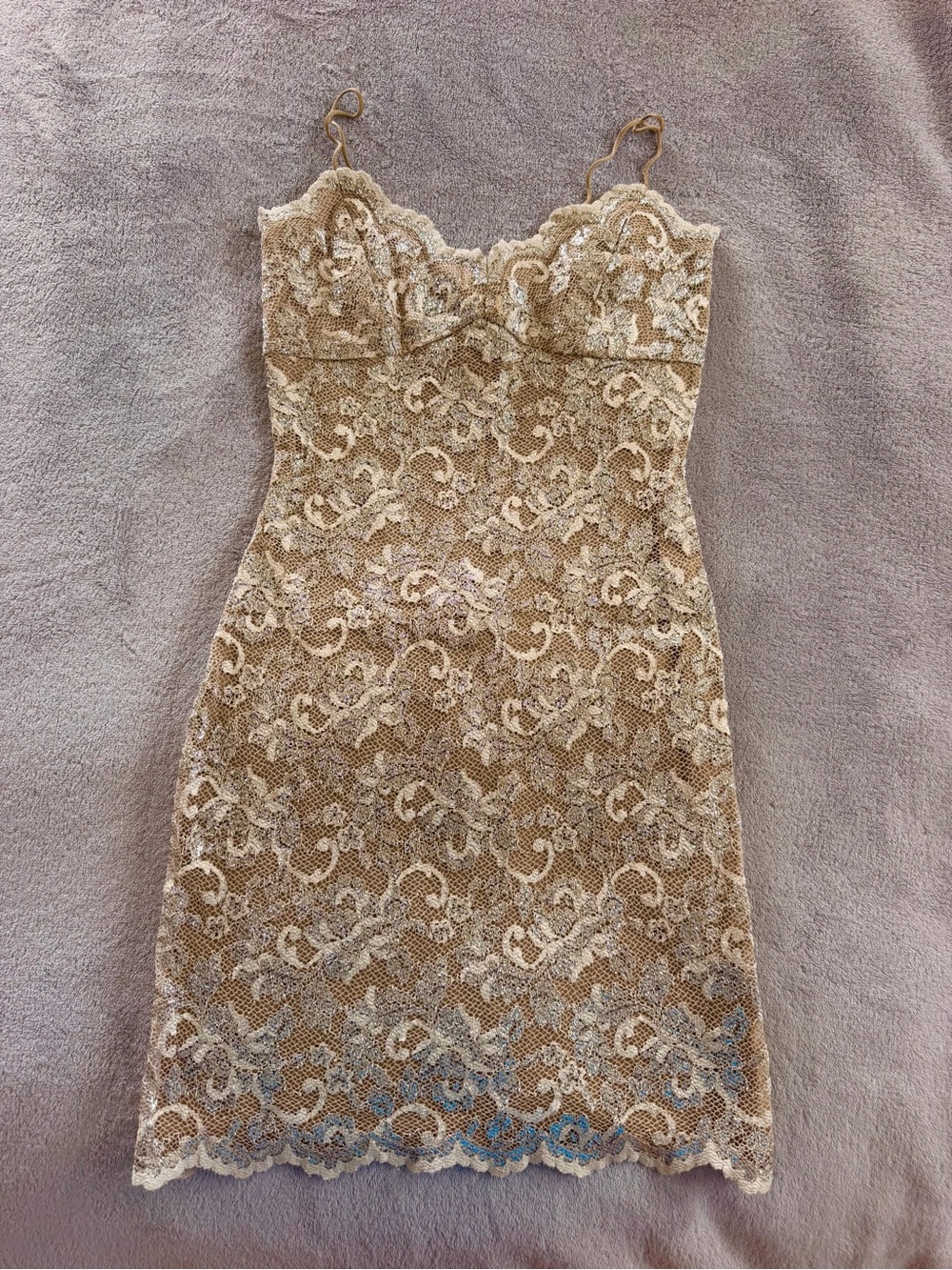 Charles Chang-Lima Gold Mini Dress Size S